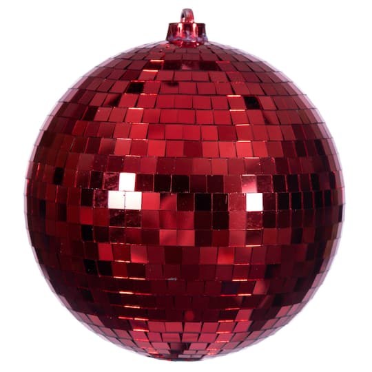 Vickerman 8" Mirror Ball Ornament in Red | Michaels®